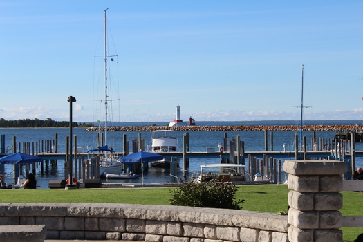 PHOTO: The sensitive waters surrounding Mackinac Island are the subject of a new report, which examines the safety of the oil pipelines owned by Canadian company Enbridge Energy that run under the straits. Photo credit: M. Shand