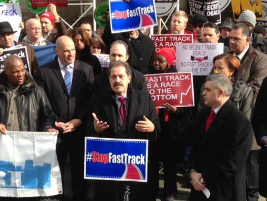 PHOTO: The Trans-Pacific Partnership has broad opposition from the AFL-CIO and other organizations, but Utah Gov. Gary Herbert says he supports it, along with a provision to limit debate in Congress about the massive international trade agreement. Photo courtesy Office of U.S. Rep. Jose Serrano.