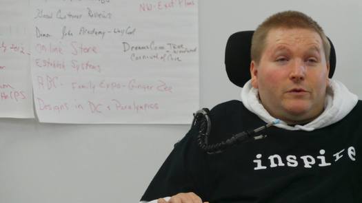 PHOTO: Eric Thomas was paralyzed from the neck down in a shooting, but went on to open his own business, EZ Awareness By Design, thanks to assistance from Goodwill Industries of Mid-Michigan's self-employment services program. Photo courtesy of E. Thomas.
