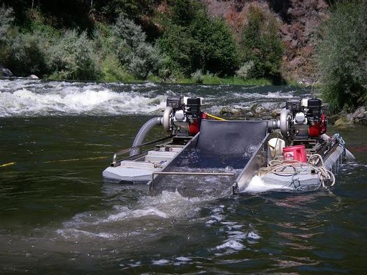 PHOTO: On Wednesday a judge in San Bernardino County ruled the use of suction dredge mining equipment will continue to be banned in the Golden State. Photo credit: Klamath Riverkeeper.