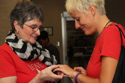 PHOTO: Marriage equality supporters in Indiana are awaiting a U.S. Supreme Court decision they believe will strike down bans on same-sex marriage. Photo credit: tapps/Flickr.