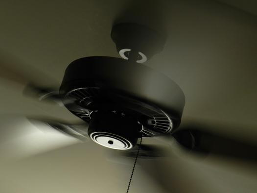 Ceiling fans are a good option for staying cool in the summer, but experts says it's a waste of energy to use them when you are not in the room. Credit: Pippa Lou/Morguefile