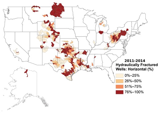 Water use for hydraulic fracturing is increasing. Credit: U.S. Geological Survey.