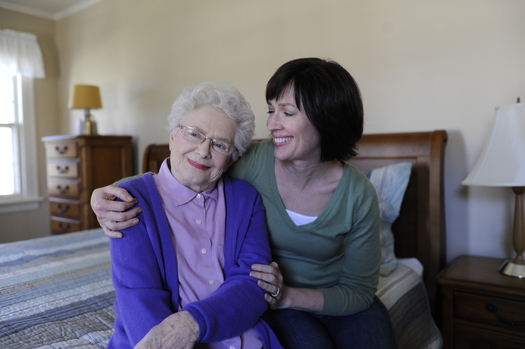 About 459,000 Oregonians are unpaid family caregivers for loved ones. Nationally, AARP estimates the value of this care rivals Wal-Mart's annual sales. Credit: Chris Kirzeder/Alzheimer's Association.