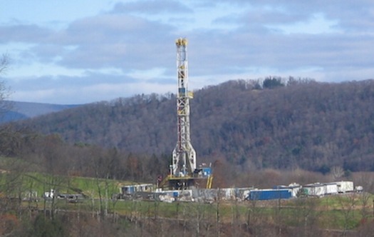 PHOTO: New research that compares communities with and without fracking activity indicates some additional health risk for people who live near active well sites, but doesn't pinpoint the possible reasons. Photo credit: Ruhrfisch/Wikimedia Commons.