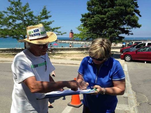 Supporters of a measure to ban fracking have until Nov. 11 to obtain the signatures required to put the issue on the November 2016 ballot. Photo courtesy of Committee to Ban Fracking in Michigan.