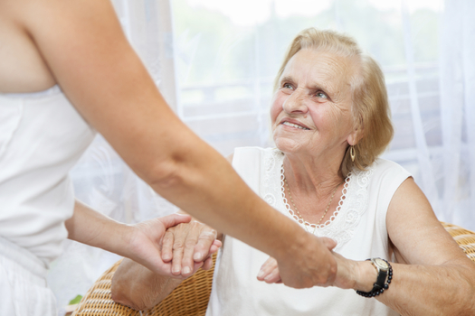 Senior receiving assistance. Credit: iStockphoto.