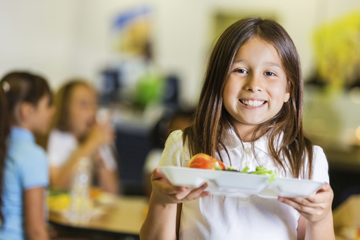 Farm to School programs get more local and healthy foods on the trays of students, while providing more markets for the state's farmers. Credit: Steve Debenport.