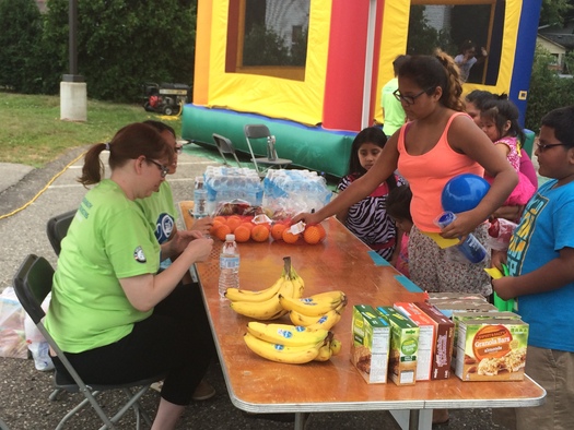 Healthy snacks, blood pressure screenings and school supplies are all part of a celebration of National Community Health Center Week at Cherry Health in Grand Rapids. Photo courtesy of Gerrard Jolly.