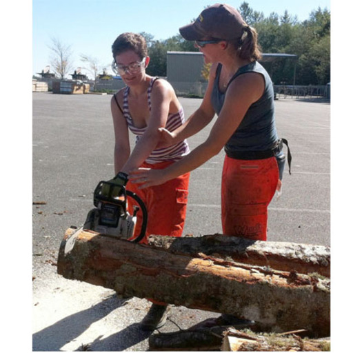 A women-only chainsaw class is being offered next month in Cody. Courtesy: University of Wyoming Extension.
