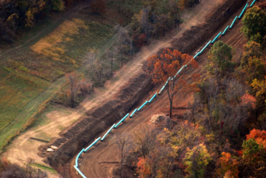 Pipeline opponents want regulators to thin out duplicate pipeline proposals that would carry Marcellus and Utica gas to markets in the east. Photo by the Dominion Monitoring Coalition.