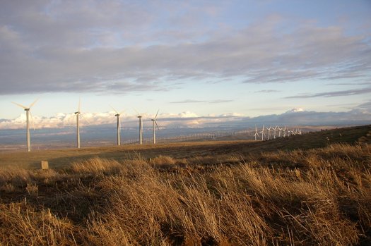 Oregon ranks sixth among states for installed wind capacity. A new national report citing lowest-ever prices for wind power could spark more investment in the industry. Credit: Umptanum/Wikimedia Commons.