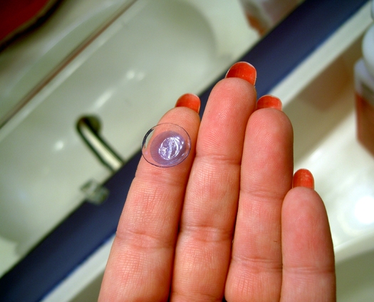 Almost everyone in a CDC report on contact-lens wearers admits to at least one habit that increases their risk of an eye infection. Credit: JDurham/morguefile.com