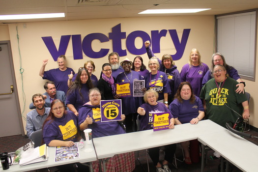 An SEIU Local 503 bargaining team has negotiated a pay raise with the state for home-care workers, who will earn up to $15 an hour by 2017. Credit: SEIU Local 503.