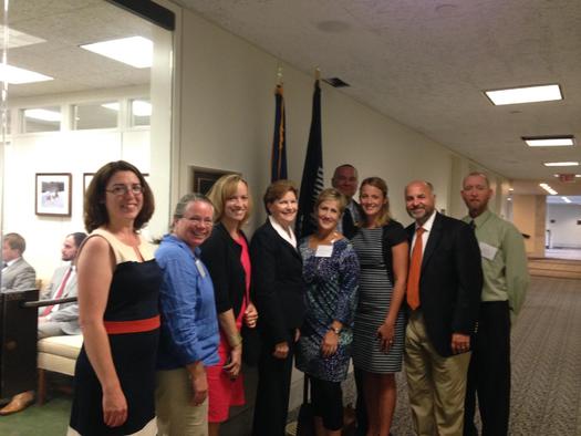 A delegation of Granite Staters traveled to Washington last week to drum up support for the EPA's Clean Power Plan. Included was a visit with Senator Jeanne Shaheen, D-N.H., who supports the plan. Courtesy: K. Roert