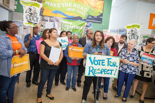 Grassroots groups say they registered more than 2,000 voters from working-class communities on Long Island and will help raise minority voices in the November elections. Courtesy: S. MacFarland/MTRNY