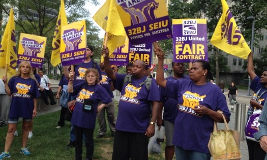 Commercial office cleaners in many eastern U.S. cities are currently negotiating new contracts. Courtesy: SEIU Local 32BJ.