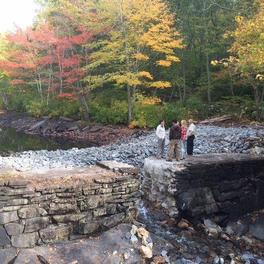 Removal of this dam in Lyme, Conn., will restore natural conditions to 8.3 miles of streams. Credit: Sally Harold.