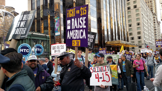 The Raise America campaign is part of the nationwide push for a $15 minimum wage. Credit: Otto Yamamoto/Flickr.