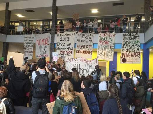 Students at UMass-Amherst took part in a nationwide 