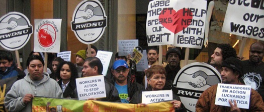 A new report says wage theft is robbing millions of New Yorkers of billions of dollars. Advocates say communities with large populations of immigrant workers such as New York City and Long Island are ripe for this fraud. Courtesy: Make the Road New York