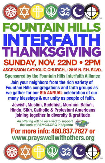 Interfaith Thanksgiving this Sunday. Credit: Rev. David Felton, United Methodist Church