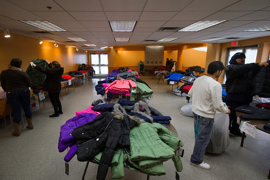Hundreds of American Indian students from lower-income families have received free winter jackets in Minneapolis. Credit: Greater Minneapolis Council of Churches