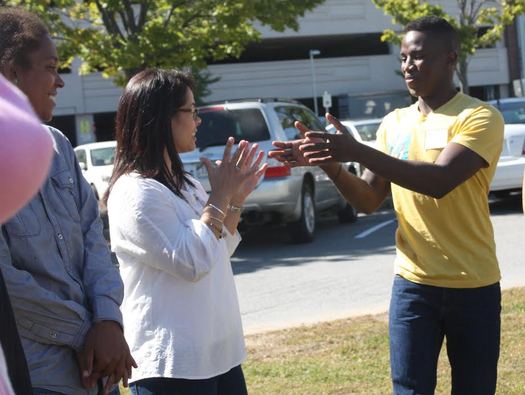 Advocates for foster children in Maine say programs like this youth leadership training session show the state is moving in the right direction to help make life in foster care more normal. Credit: Penthea Burns