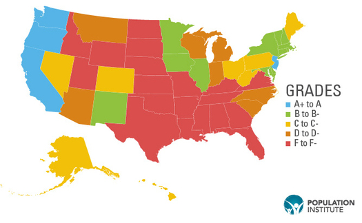 South Dakota is one of 19 states that earned failing grades in a new national scorecard on reproductive health care. (Population Institute)
