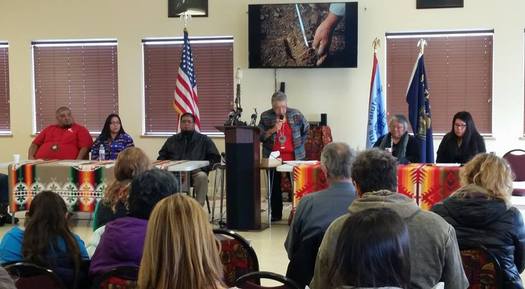 The Burns Paiute Tribe holds a Wednesday news conference to voice their concerns about the armed takeover of the Malheur National Wildlife Refuge. (Burns Paiute Tribe)