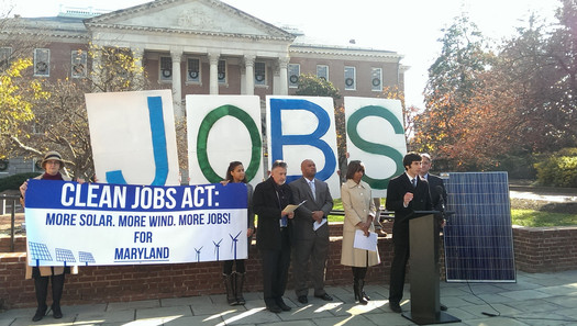 The Clean Jobs Act has picked up leadership support in the Maryland General Assembly for 2016. (Maryland Climate Coalition)