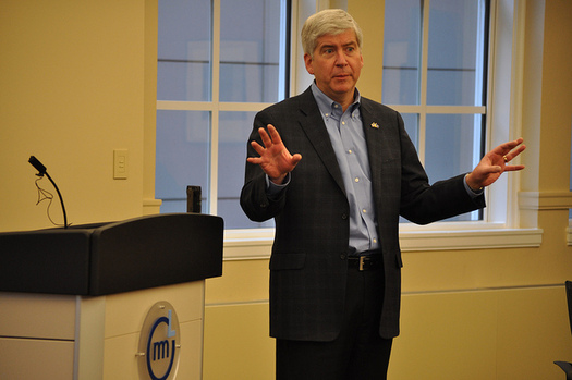Critics say Gov. Rick Snyder's 2017 budget proposal doesn't create a stable revenue stream for the future. (Michigan Municipal League/Flickr)