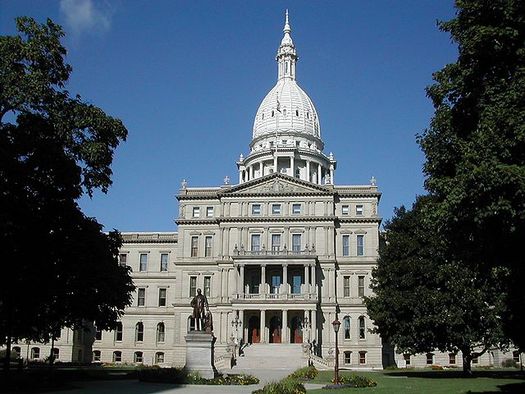 At the state Capitol, environmental groups will demonstrate what they say is the hazardous state of energy production in Michigan. (Brian Charles Watson/Wikimedia)
