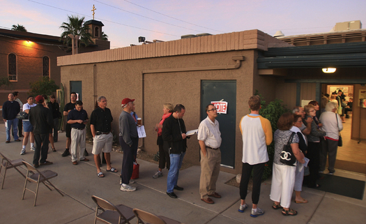 Some Phoenix-area voters waited up to five hours to vote in last weeks Arizona presidential primary elections after officials reduced the number of polling places by 70 percent. (iStockphoto)