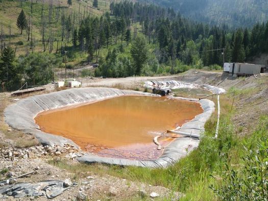 The Atlanta Gold arsenic removal pond has proven ineffective, according to conservation groups who have announced their intention to sue over discharges into the Boise River. (Idaho Conservation League)