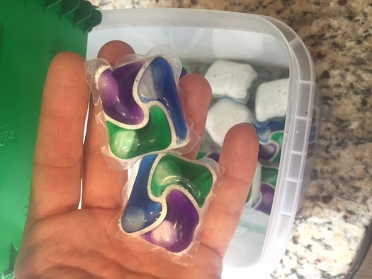 If ingested, laundry and dish detergent pods can cause injuries to the throat, lungs or skin. (S. Carson)
