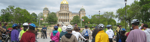 Cyclists celebrate Bike Month to promote fitness, safety and environmentally-friendly transportation. (DSMBikeCollective.org) 