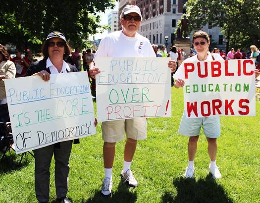 Evaluations linked to test scores, higher health-care costs and pay freezes are among the challenges faced by Michigan teachers. (Michigan Education Association)