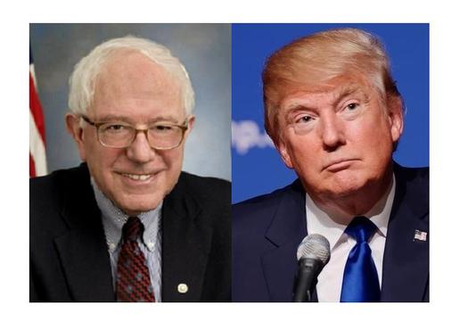 West Virginia visits on the same day by Sen. Bernie Sanders and real estate developer Donald Trump are unprecedented, and perhaps unlikely to be repeated. (U.S. Congress/Michael Vandon/Wikipedia)