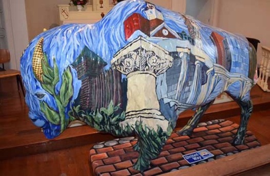 Bison that have been locally decorated are being placed all around Indiana ahead of the bicentennial celebration. (United Way)