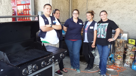 When a culvert collapsed, cutting off the Crossings Mall in Elkview, some of the Kroger workers there fired up the grills to feed the hundreds of folks trapped at the shopping plaza. (Dan Heyman)