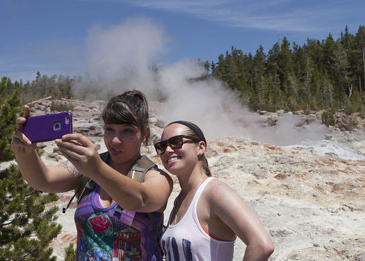 Yellowstone National Park is studying how human behavior impacts natural ecosystems. (Lan Kim/Wikimedia Commons)