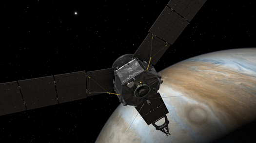 Solar-energy advocates say the Juno space probe orbiting Jupiter is proof that even states with less sunshine, including Maine, can still reap big benefits from solar power. (NASA)