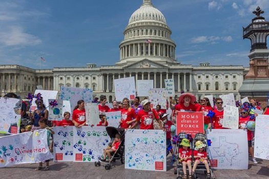 Parents from around the nation brought their kids to the U.S. Capitol for a rally calling for action on air pollution. (Mom's Clean Air Force)