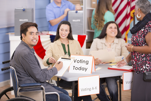 Advocates for voters with disabilities are urging Illinois election officials to keep accessibility in mind when setting up polling places. (iStockphoto)