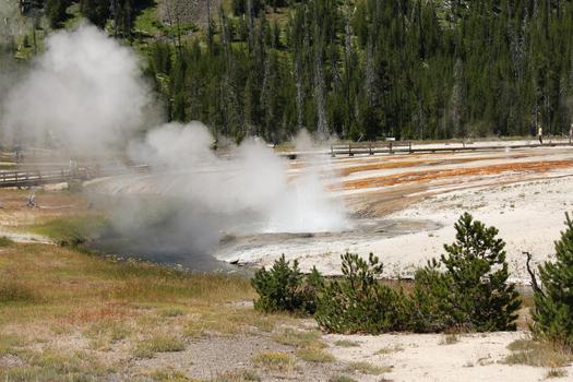 One tip for avoiding crowds at Yellowstone is to seek out lesser used boardwalks such as West Thumb Geyser Basin. (sgarton/Morguefile)