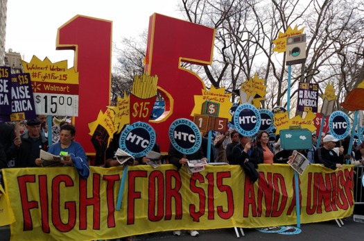 The Fight for $15 movement has mobilized millions of low-wage workers. But how many will vote, and for whom, in November? (All-Nite Images/Flickr)
