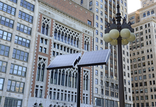 A move to bring more energy efficiency, including solar power, to Illinois under the Clean Power Plan could save commercial building owners millions of dollars by 2030, according to new research. (iStockphoto)