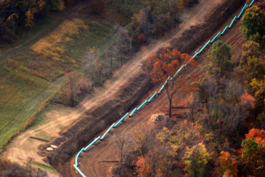 Federal regulators are moving forward with several huge gas pipeline projects, despite criticism that natural gas is fast becoming an outmoded power source. (Dominion Pipeline Monitoring Coalition)