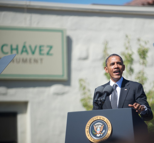 President Barack Obama at the Cesar E. Chavez National Monument in 2012. (The City Project)